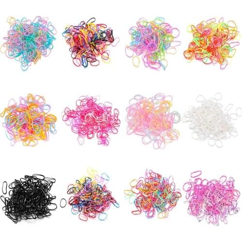 1000/100 Pcs Disposable Rubber Hair Bands Girls Scrunchie Elastic Hair Bands Ponytail Holder Hair Rope Tie Hair Accessories