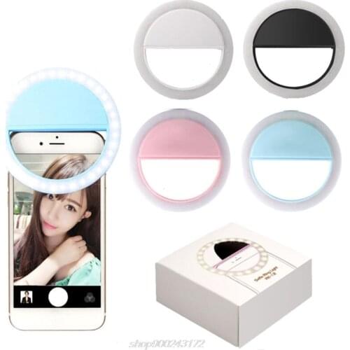 Clip-on Selfie Ring Light Flash Light Camera Clip-on Mobile Phone Video Light Enhancing Lamp for Smart Phone J01 21 Dropship