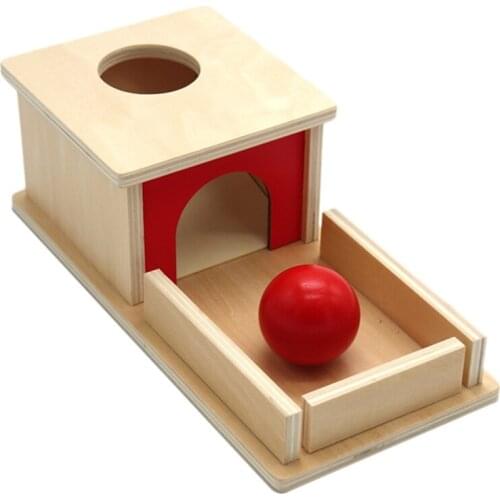 Professional Wood Educational Toy Object Permanence Box with Tray