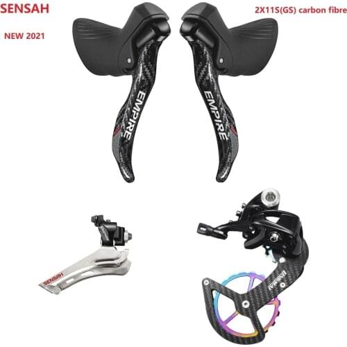 SENSAH carbon fibre EMPIRE 2x11 Speed GS, 22s Road Groupset, Shifter + Ceramic Rear Derailleurs + Front Derailleurs 5800, R7000