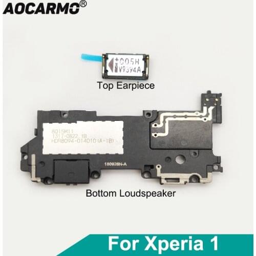 Aocarmo For SONY Xperia 1 / XZ4 / X1 J9110 Top Ear Speaker Earpiece Earphone Bottom Loudspeaker With Adhesive Replacement