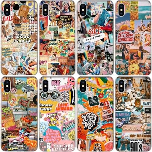 90s aesthetic vintage Phone Case For iphone 11 12 Mini Pro XS MAX SE2020 8 7 6 6S Plus X 5 5S SE XR Cover Shell Coque