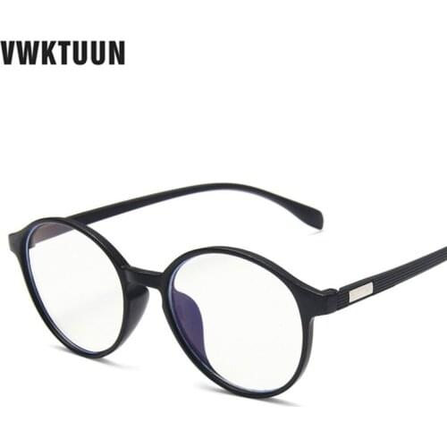 VWKTUUN Round Glasses Frame Women Men Eyewear Clear Lens Computer Glasses PC Eyeglasses Frames Vintage Glasses Anti Blue Light