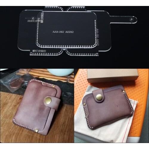 1set 11.5*8.5*1cm DIY Acrylic women wallet Card package template leather craft sewing pattern accessories