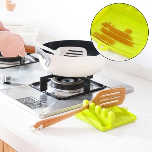 1pc Cooking Utensil Spatula Holder Storage Shelf Non-slip Spoon Rest Tableware Draining Rack Holder Mat Organizer Storage Shelf