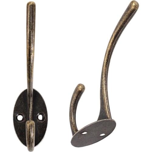1X Antique Iron Home Bathroom Hat Coat Clothes Towel Wall Door Hanger Hooks