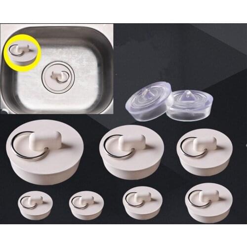 2pcs Silicone Floor Drain Hair Plug With Hanging Ring Kitchen Bath Tub Sink Water Stopper basin sewer Deodorant cover seal leak
