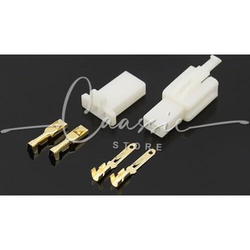 20set/lot 2.8mm 2 pin Automotive 2.8 Electrical wire Connector Male Female cable terminal plug Kits Motorcycle ebike car