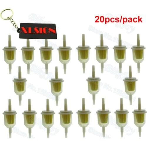 20pcs/pack Plastic Inline Universal Gas Fuel Filter For Tractor Mower Boat VW Bug ALL 6MM 8MM 1/4" 5/16 Small Engine