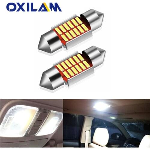 2pcs 31mm DE3175 Led Festoon Canbus Bulb Car Interior Light Lamp Trunk Dome Map Bulb Light for MAZDA 2 3 5 6 2015 2014 2013 2012