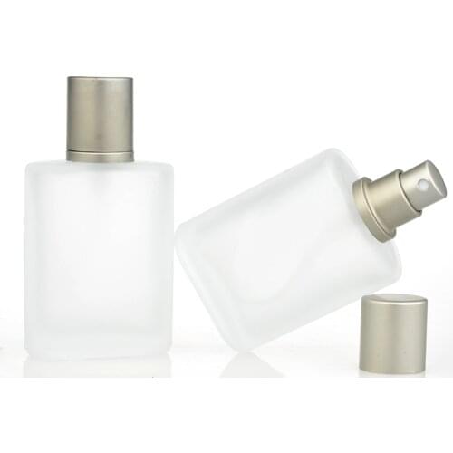 3pcs/lot 30ml Fashion Portable Frosting Glass Perfume Bottle With Aluminum Atomizer Empty Cosmetic Container For Travel