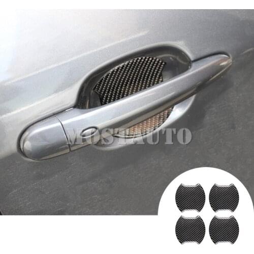 For Toyota Camry Carbon Fiber Car Door Handle Bowl Trim Cover 2012-2019 4pcs Car Accessories Interior Car Decor Car Trim