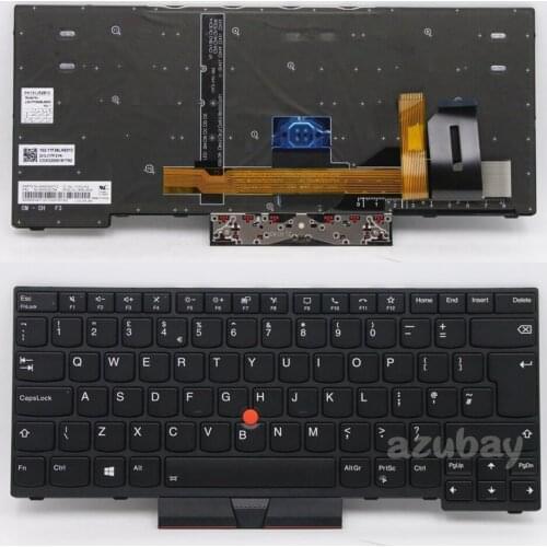 UK Keyboard for Lenovo Thinkpad T14 Gen 1, P14s Gen 1, 5N20V44216 5N20V44072 5N20V43928 5N20V43784, Backlit, Black With Frame