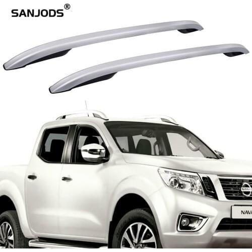 SANJODS Car Roof Rack For Nissan Np300 Navara Pickup 4 Door 2012 2013 2014 2015 2016 2017 2018 Roof Rail Bar Silver 2 Pc