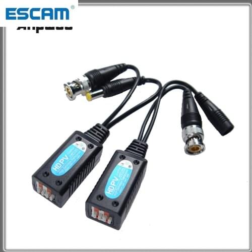 Cat5 CCTV UTP Video Balun Twisted BNC CCTV Passive Transceivers For 2MP 3MP 4MP For HD CVI/AHD/TVI IPC ESCAM 500PH 200M Range