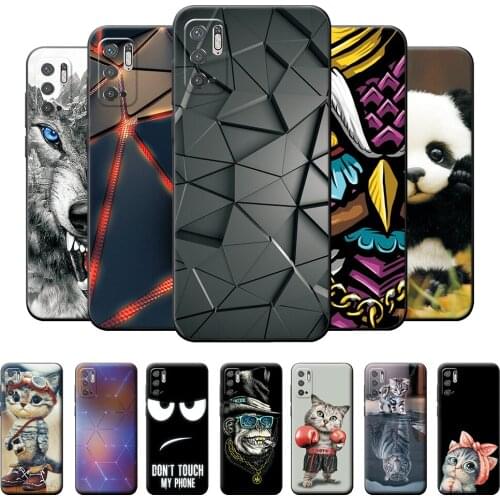 Case For Xiaomi Redmi Note 10T Fundas on Xiaomi POCO M3 Pro Silicone Soft TPU Case For Redmi Note 10 5G TPU Fashion Phone Cover