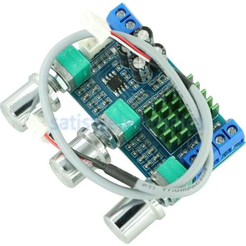 DC 12V 24V 80W x 2 Dual channel Digital Audio TPA3116D2 Treble Bass Regulating Preset Pre amplifier Board NEW