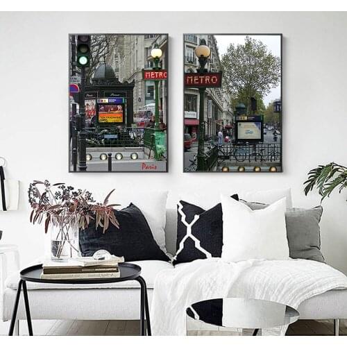 Paris Famous Street View Wall Art Canvas Poster Nordic Prints Viewscape Painting Picture Decoration Home Decor Unframed