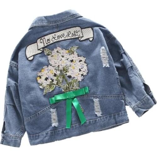 2020 Kids Jacket Spring Printing Baby Girls Jeans Jacket Autumn Denim Jacket For Baby Boys Coat Baby Outerwear Clothes 3 -12Y