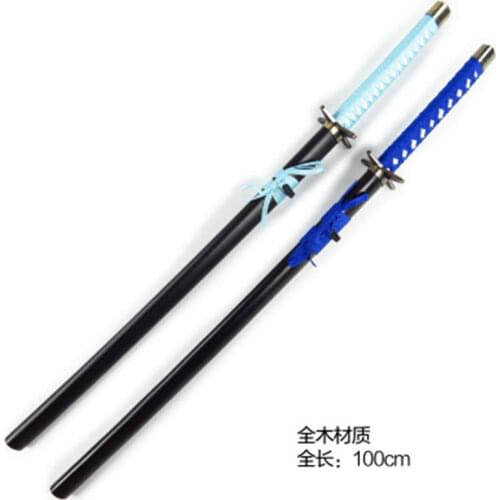 100cm Cosplay Bleach Hitsugaya Toushirou Ice Wheel Zanpakutou Prop Sword Role Playing Hitsugaya Toushirou Wood Weapon Katana