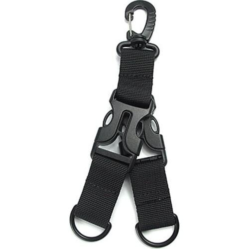 Ribbon Camping Attach Belt Clip Kit Carabiner Strap Clasp D Hanging Safe Climbing Buckle Nylon Webbing Backpack Clips