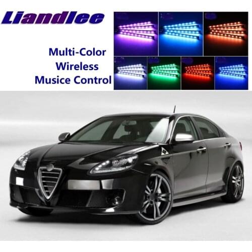 LiandLee Car Glow Interior Floor Decorative Atmosphere Seats Accent Ambient Neon light For Alfa Romeo Giulietta 940 AR 2010~2019