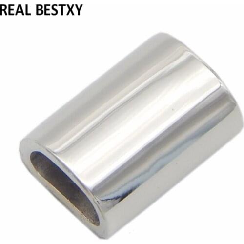 20pcs/lot hole size:9.3*4.8mm Stainless Steel Magnetic Clasps Charms Connector Buckle For Diy Leather Bracelets Rope Jewelry