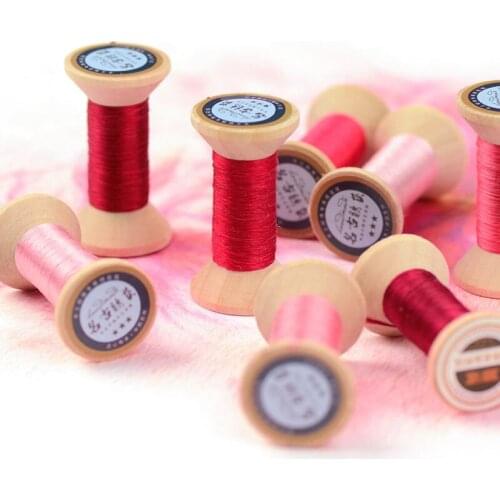 Small roll household Sewing Threads Spools /hand stitching embroidery thread/Blooming pink/thread-silk embroidery line