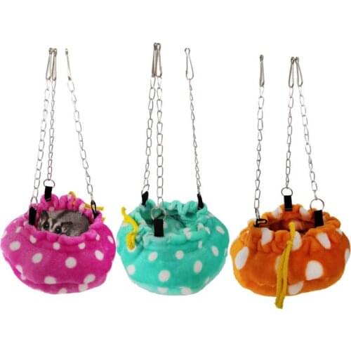 Small Pet Warm Swing Bed Hammock 3 Hanging Chains Cage Accessories For Small Animals Hamster Parrot Squirrel New