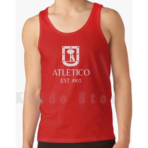 Tank Tops Vest Sleeveless De Atleti Los Colchoneros Soccer Football Spanish Espana