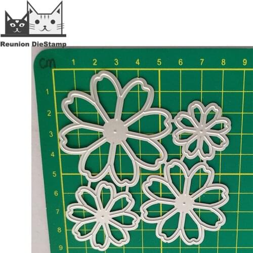 Reunion Flowers Metal Cutting Dies Decorative Scrapbooking Steel Craft Die Cut Embossing Paper Cards Stencils New
