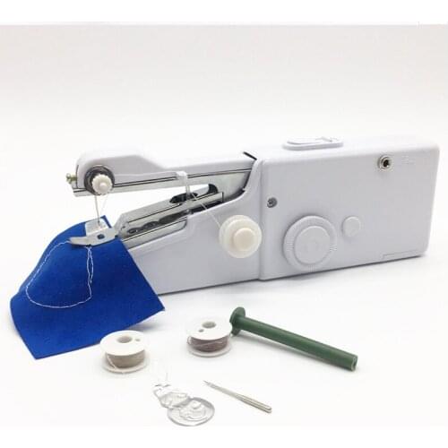 Mini Handy Sewing Machine Set Portable Household Cordless Electric Quick Stitch Sew Needlework Clothes Fabrics DIY Home Tool