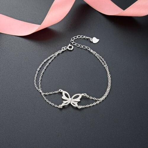 Fashion Bracelet For Women Genuine 925 Sterling Silver Bracelet Jewelry Accessories Anniversary Gift For Lady Party Decoration
