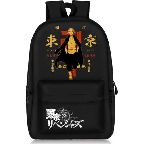Anime Tokyo Revengers Nylon Backpack Zipper Knapsack Teenager Casual Student Travel Schoolbag Laptop Bag Boys Girls Bookbag