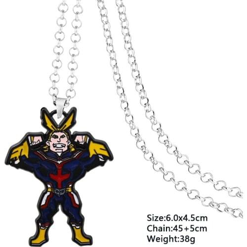Anime My Hero Academia Necklace For Men Enamel Metal Pendant All Might Cartoon Boku No Hero Academy Necklaces Women Jewelry