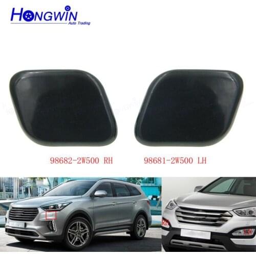 98681-2W500 98682-2W500 Pair Front Bumper Headlight Headlamp Washer Nozzle Cap Cover For 2015 2016 2017 2018 Hyundai Santa Fe