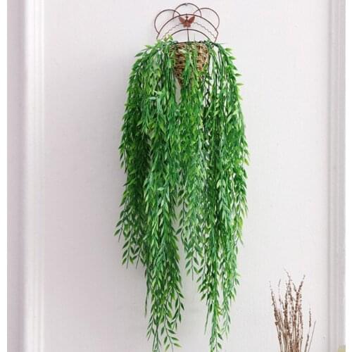 Realistic Artificial Hanging String of Pearls Wicker Faux Succulent Greenhouse Plants for Home Garden Wedding Party Decoration