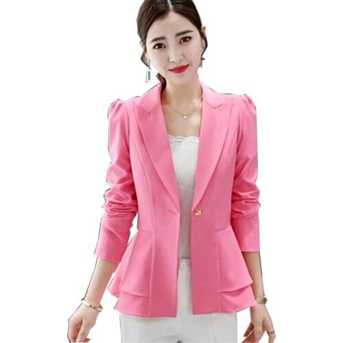 SexeMara 2019 Autumn And Winter New Korean Version Of The Large Size Was Thin Fashion Wild Suit Slim Small Suit Jacket