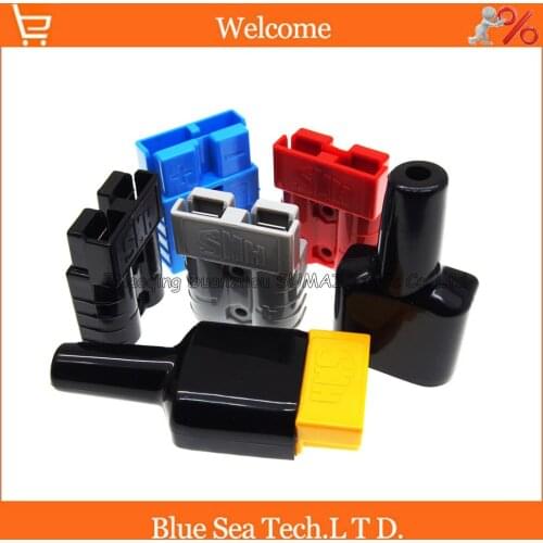 SMH 2 Pin 50A 600V Power Battery plug connector, waterproof Plug sheath,dust cable sheath/cover,Colors