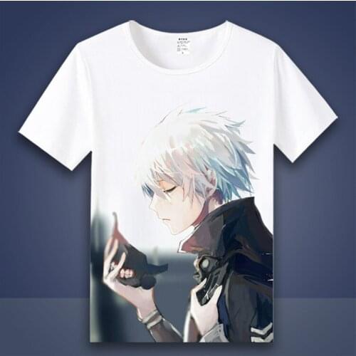 Tokyo Ghoul Cosplay T Shirt Ken Kaneki Touka Kirishima Fashion Summer T-Shirts Japanese Anime Cartoon Top Tee Cosplay Costume