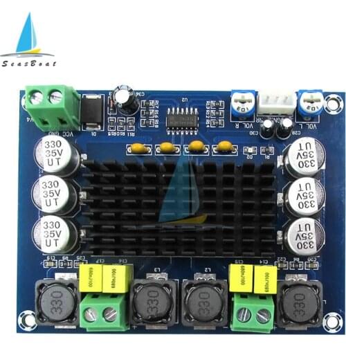 TPA3116D2 XH-M543 Dual-channel Stereo High Power Digital Audio Amplifier Board 2*120W Amplificador Pre-amplifier Module 12V-24V