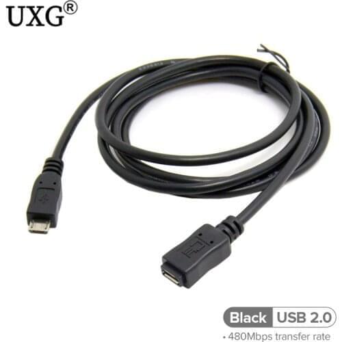 10cm Micro USB Female to Micro USB Male F/M Extension Extender Date Charging Short OTG Cable Black 20CM 50CM 10CM 1m 1.5m 2m 5m