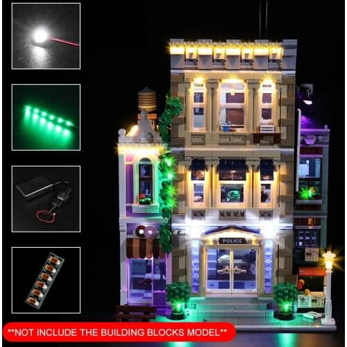 Led Lighting Kit For 10278 Police Station Creator Expert Series (only Led Kit , No Blocks)