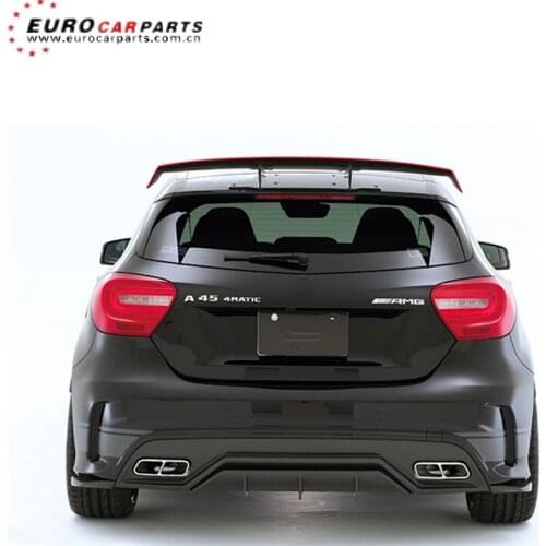 W176 GT rear wing fit for MB A-class W176 A180 A200 A250 A45 to GT style carbon fiber A45 spoiler