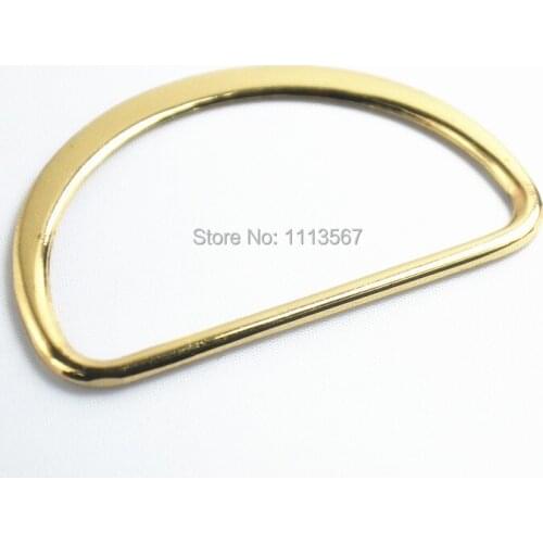 100piece Craft Gold Tone Metal D Ring Hooks D Shaped Buckles Belt Buckle For Bags Clothes Belt Sewing Hooks Clips 57mm K127