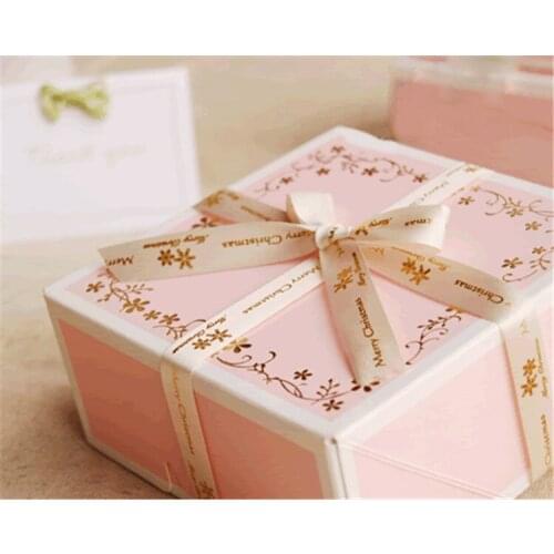 20pcs/lot 11.8*11.8*5cm Pink lace paper gift box cupcake cookie biscuit candy packaging for decorative wedding favor package