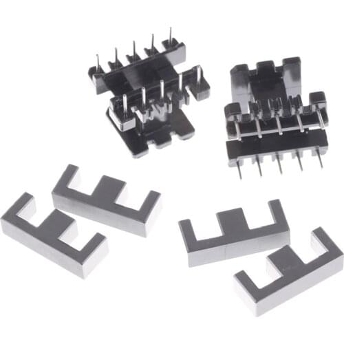 5Sets EE25 5+5pin Transformer Bobbin PC40 Ferrite Core Vertical