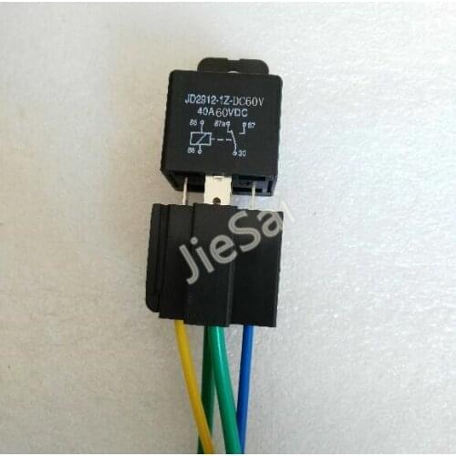 40A DC60V auto relay with mounting hole and automotive relay socket&wire