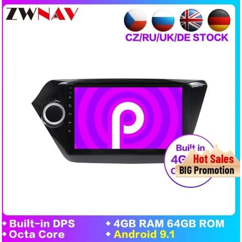 Car dvd player Android 9.1 2 Din GPS Car Stereo For Kia Rio 2010 2011 2012 2013-2018 Head Unit Multimedia Player Wifi Map BT