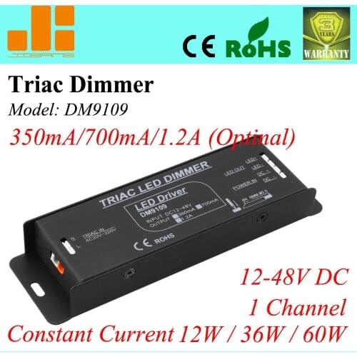 Free Shipping Triac led driver, Triac Dimmable LED driver 350ma/700ma/1.2A (Optional), 1channel dimmers DM9109